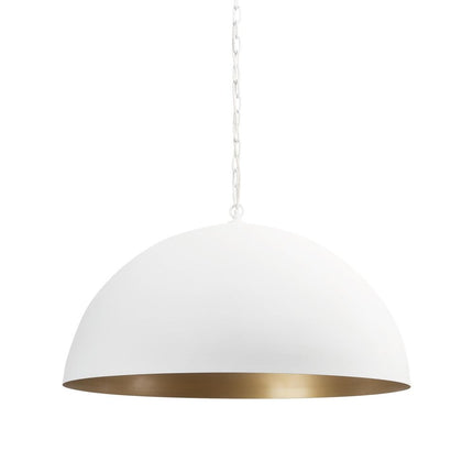White Single Metal Dimmable Ceiling Light With White Shades HomeRoots
