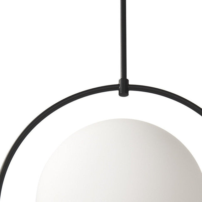 Black And White Single Metal Dimmable Ceiling Light With White Shades HomeRoots