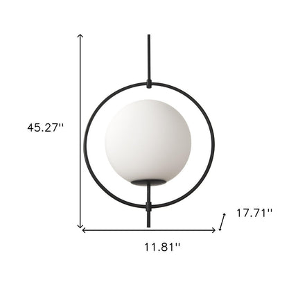 Black And White Single Metal Dimmable Ceiling Light With White Shades HomeRoots