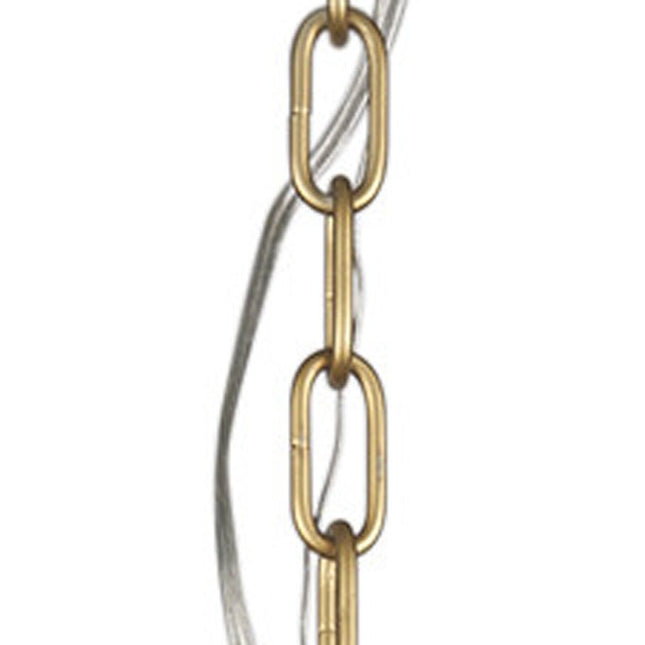 Gold And White Single Metal Dimmable Ceiling Light With White Shades HomeRoots