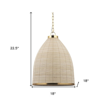Brown Single Metal Dimmable Ceiling Light With Brown Shades HomeRoots