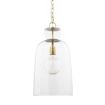 Clear Single Glass Dimmable Ceiling Light With Clear Shades