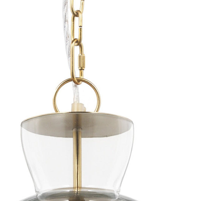 Clear Single Glass Dimmable Ceiling Light With Clear Shades