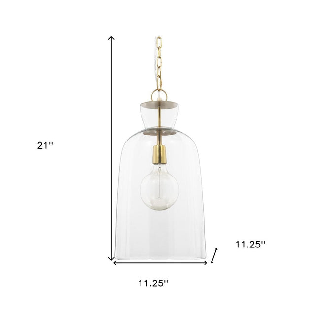 Clear Single Glass Dimmable Ceiling Light With Clear Shades HomeRoots