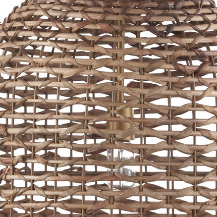 Brown Watergrass Rattan Dimmable Single Pendant Light HomeRoots