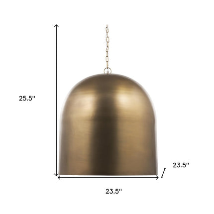 Gold Single Metal Dimmable Ceiling Light With Gold Shades HomeRoots