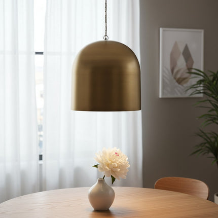 Gold Single Metal Dimmable Ceiling Light With Gold Shades HomeRoots