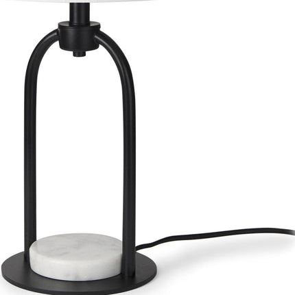 22" Black Round Bedside Lamp With Drum Shade HomeRoots