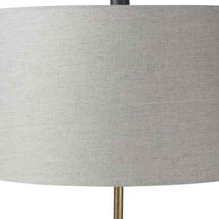 29" Navy Blue Round Bedside Lamp With Drum Shade HomeRoots