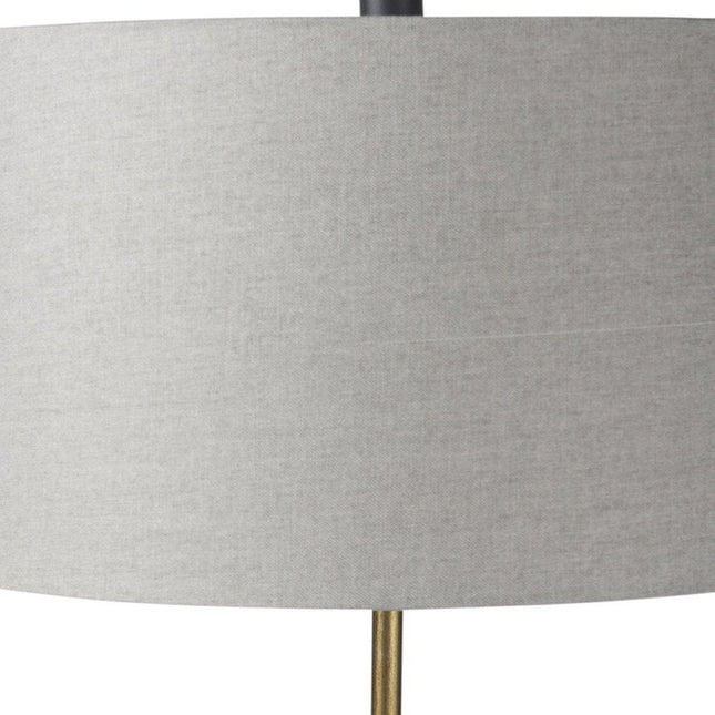 29" Navy Blue Round Bedside Lamp With Drum Shade HomeRoots