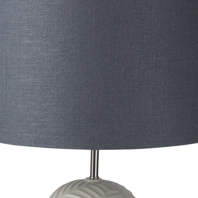 29" Beige Round Bedside Lamp With Drum Shade HomeRoots