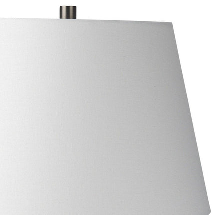 27" Gray Round Bedside Lamp With Empire Shade HomeRoots