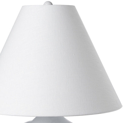 11" White Round Bedside Lamp With Empire Shade HomeRoots