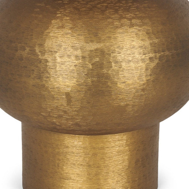 26" Gold Round Bedside Lamp With Bell Shade HomeRoots
