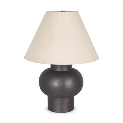 26" Black Round Bedside Lamp With Empire Shade HomeRoots