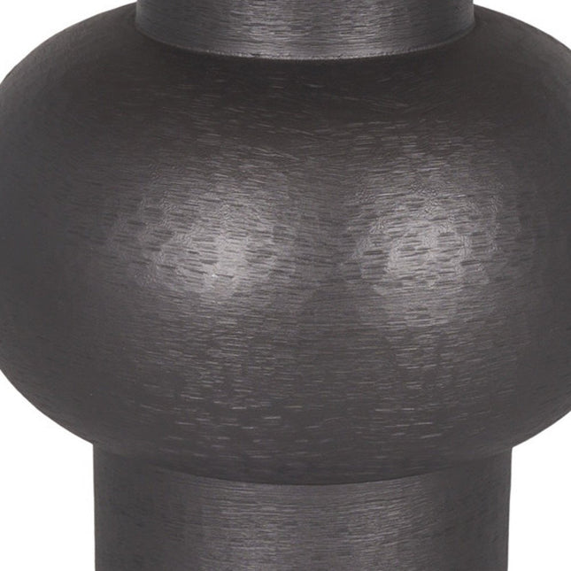 26" Black Round Bedside Lamp With Empire Shade