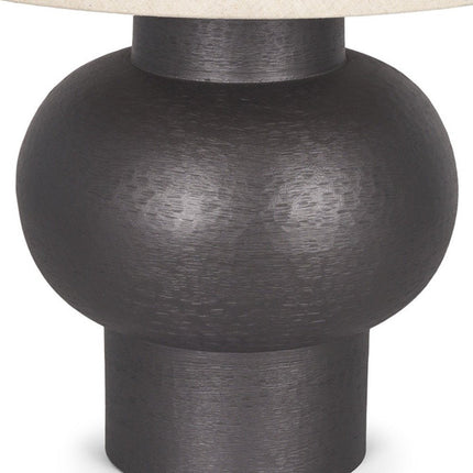 26" Black Round Bedside Lamp With Empire Shade HomeRoots