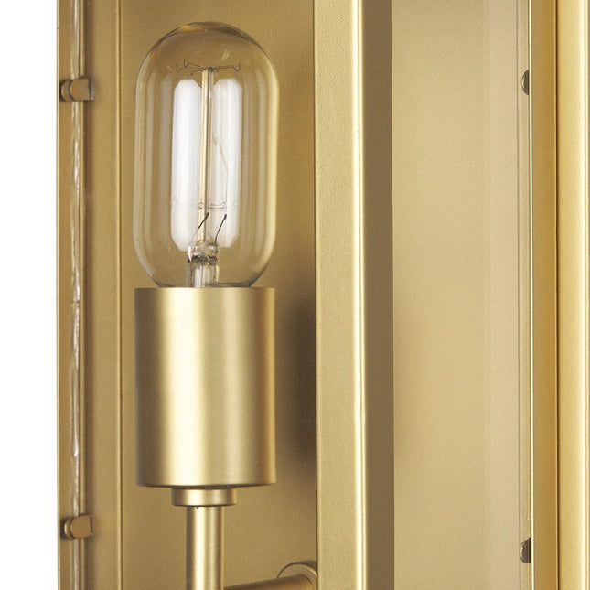 11" Gold Metal Corner Wall Light HomeRoots