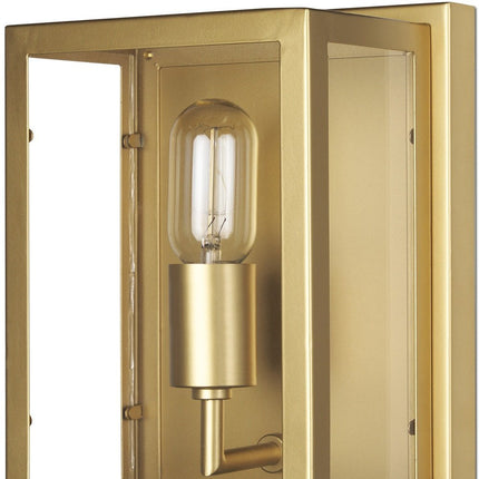 11" Gold Metal Corner Wall Light HomeRoots