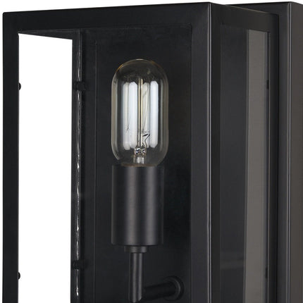 11" Black Metal Corner Wall Light HomeRoots