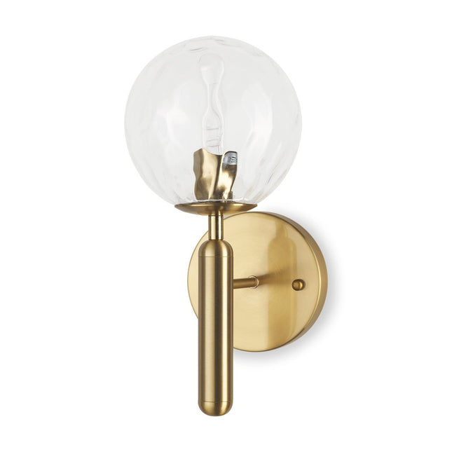 13" Gold Metal and Glass Corner Wall Light HomeRoots