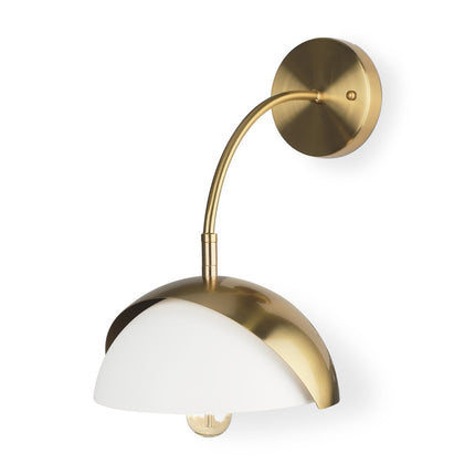 13" White Metal Corner Wall Light HomeRoots