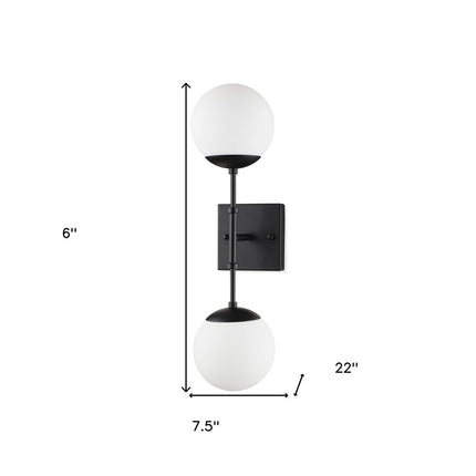 6" Black Metal and Glass Corner Wall Light HomeRoots