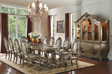 ACME 61290 Ragenardus Dining Table with Double Pedestal, Vintage Oak (1Set/2Ctn) ACME Furniture