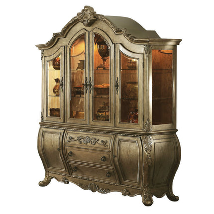 ACME 61294 Ragenardus Hutch & Buffet, Vintage Oak (1Set/2Ctn)