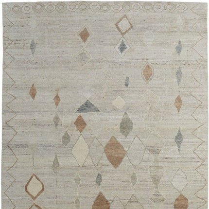 9' X 13' Tan Brown And Gray Moroccan Hand Knotted Area Rug HomeRoots