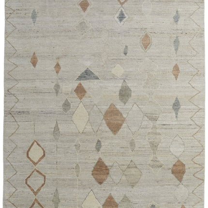 9' X 13' Tan Brown And Gray Moroccan Hand Knotted Area Rug HomeRoots