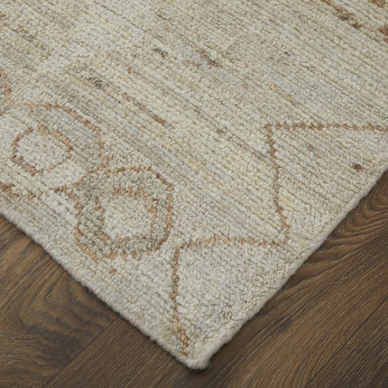 9' X 13' Tan Brown And Gray Moroccan Hand Knotted Area Rug HomeRoots