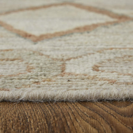 9' X 13' Tan Brown And Gray Moroccan Hand Knotted Area Rug HomeRoots