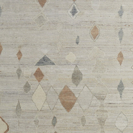9' X 13' Tan Brown And Gray Moroccan Hand Knotted Area Rug HomeRoots