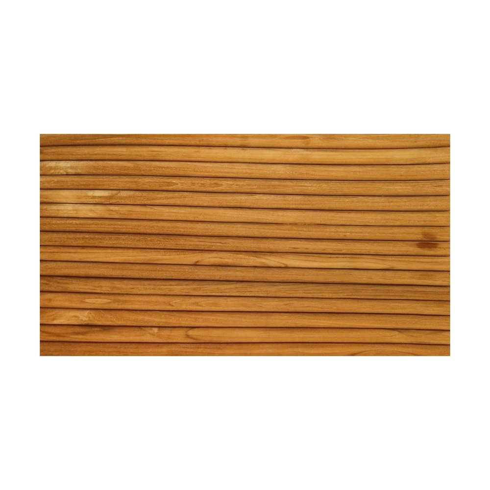 Brown 3D Embossed Striped Teak Reclaimed Wood Decorative Wall Panels
