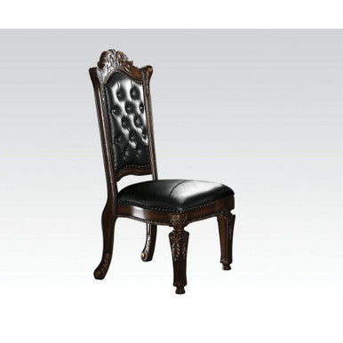 ACME 62004 Vendome Side Chair (Set-2), PU & Cherry ACME Furniture