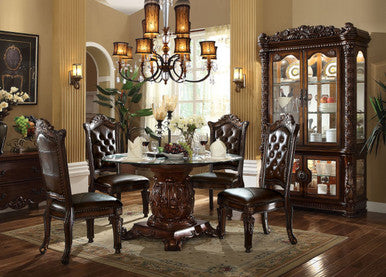 ACME 62010 Vendome Dining Table with Pedestal, Cherry (1Set/3Ctn) ACME Furniture
