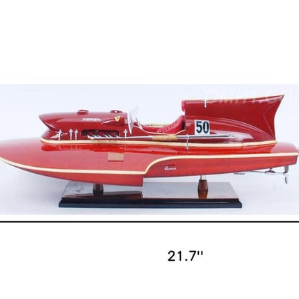 6" Unfinished Wood Hand Painted Model Boat HomeRoots