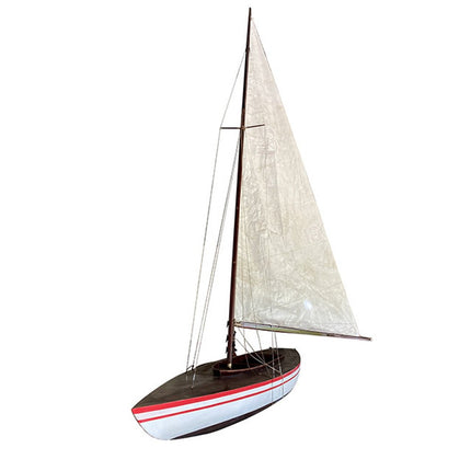 67" Unfinished Wood Hand Painted Model Boat HomeRoots