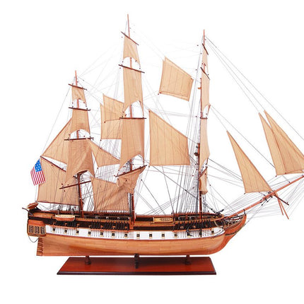 60" Unfinished Wood Hand Painted Model Boat
