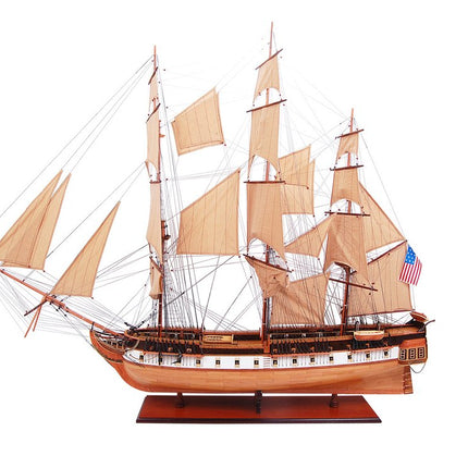 60" Unfinished Wood Hand Painted Model Boat