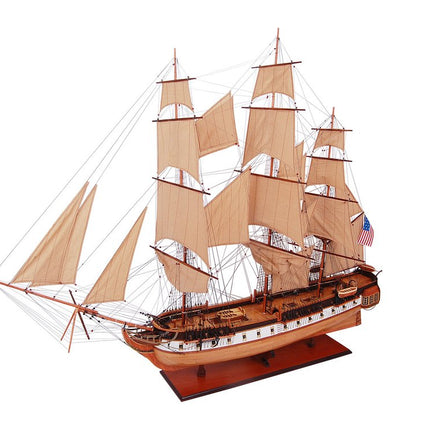 60" Unfinished Wood Hand Painted Model Boat HomeRoots