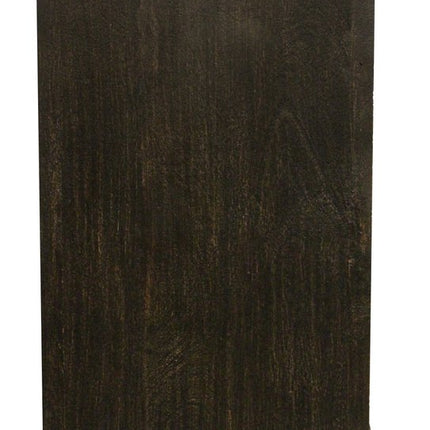 73" Black Distressed Solid Wood Carved Floral Sideboard with Four Doors HomeRoots