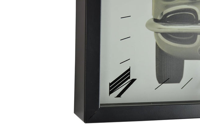 23" Black Silver And White Iron Silent Analog Exposed Gear Wall Clock HomeRoots