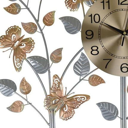 27" Gold Silver And Black Silent Analog Novelty Wall Clock HomeRoots
