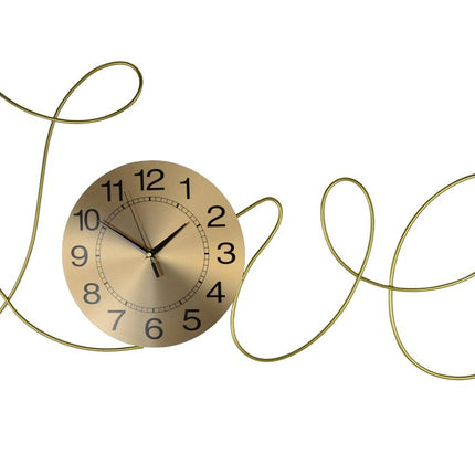 41" Gold Metal Silent Analog Novelty Wall Clock HomeRoots