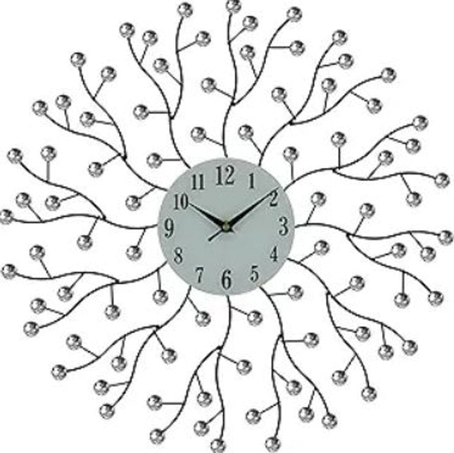 20" Black White And Clear Silent Analog Round Wall Clock HomeRoots