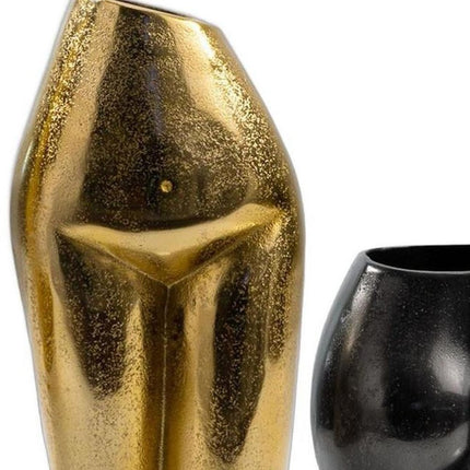 14" Gold Cast Aluminum Female Form Table Vase HomeRoots