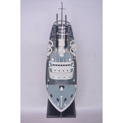 6" Unfinished Wood Hand Painted Model Boat HomeRoots