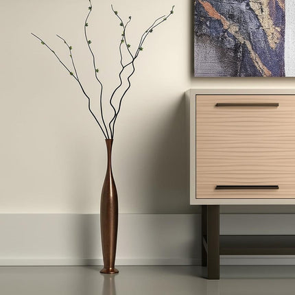 50" Burnished Brown Aluminum Floor Vase HomeRoots